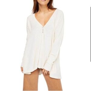 Free People Citrine Henley Tunic Top